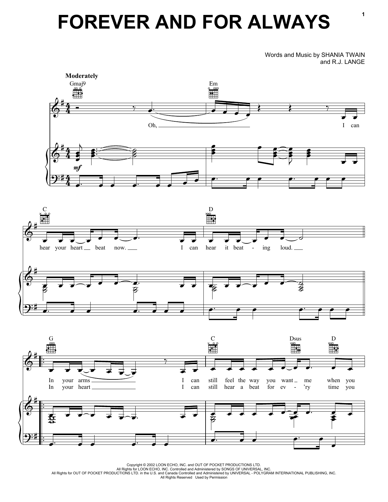 Download Shania Twain Forever And For Always Sheet Music and learn how to play Cello PDF digital score in minutes