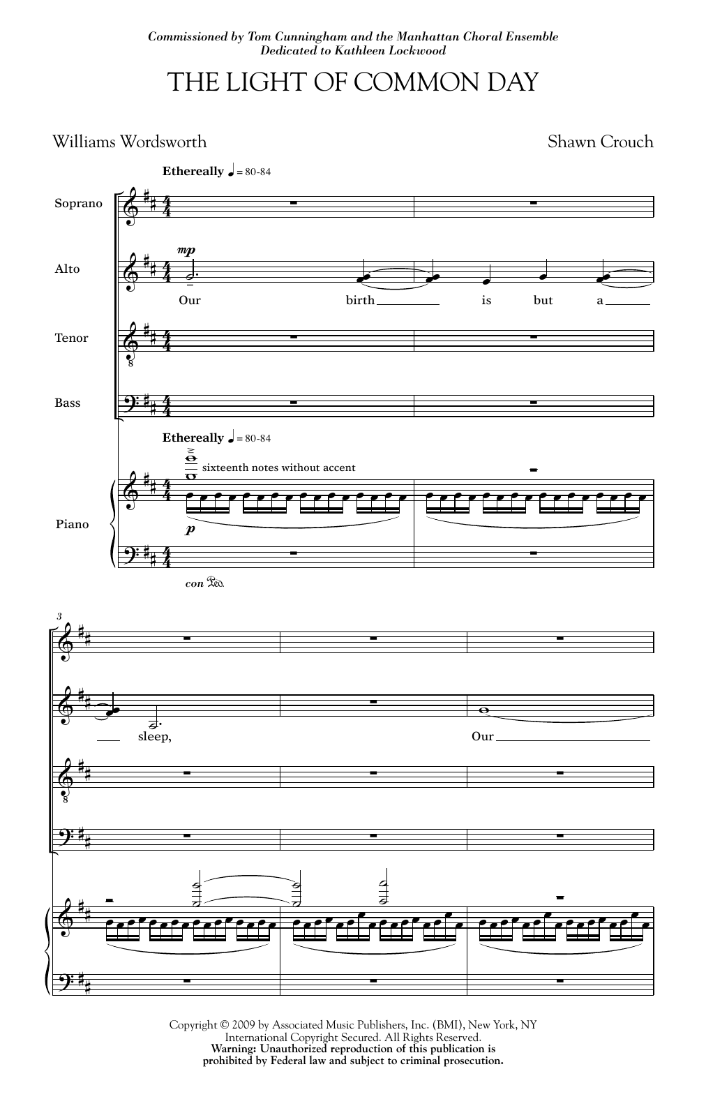 Download Shawn Crouch Light Of Common Day Sheet Music and learn how to play SATB PDF digital score in minutes