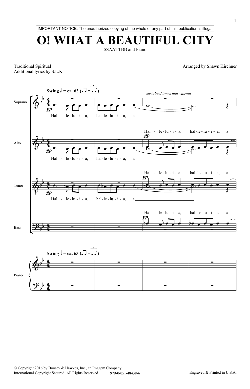 Download Shawn Kirchner O What A Beautiful City Sheet Music and learn how to play SATB PDF digital score in minutes
