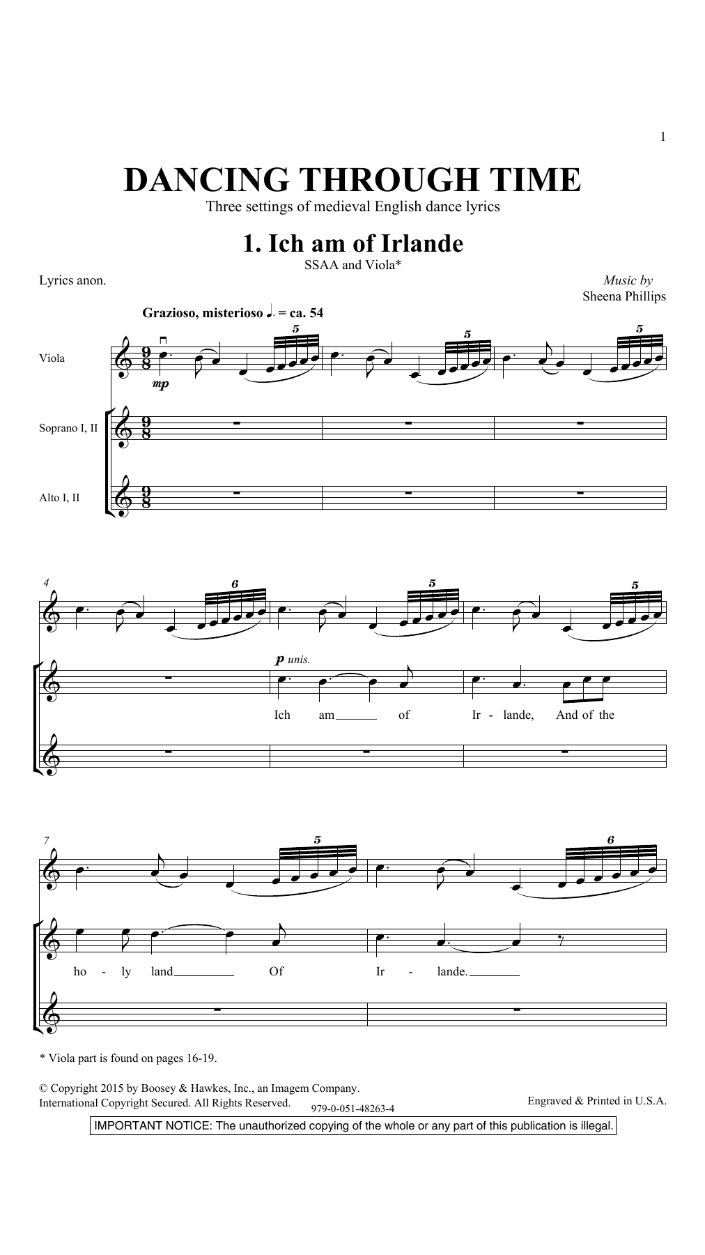 Download Sheena Phillips Dancing Through Time Sheet Music and learn how to play SSA Choir PDF digital score in minutes