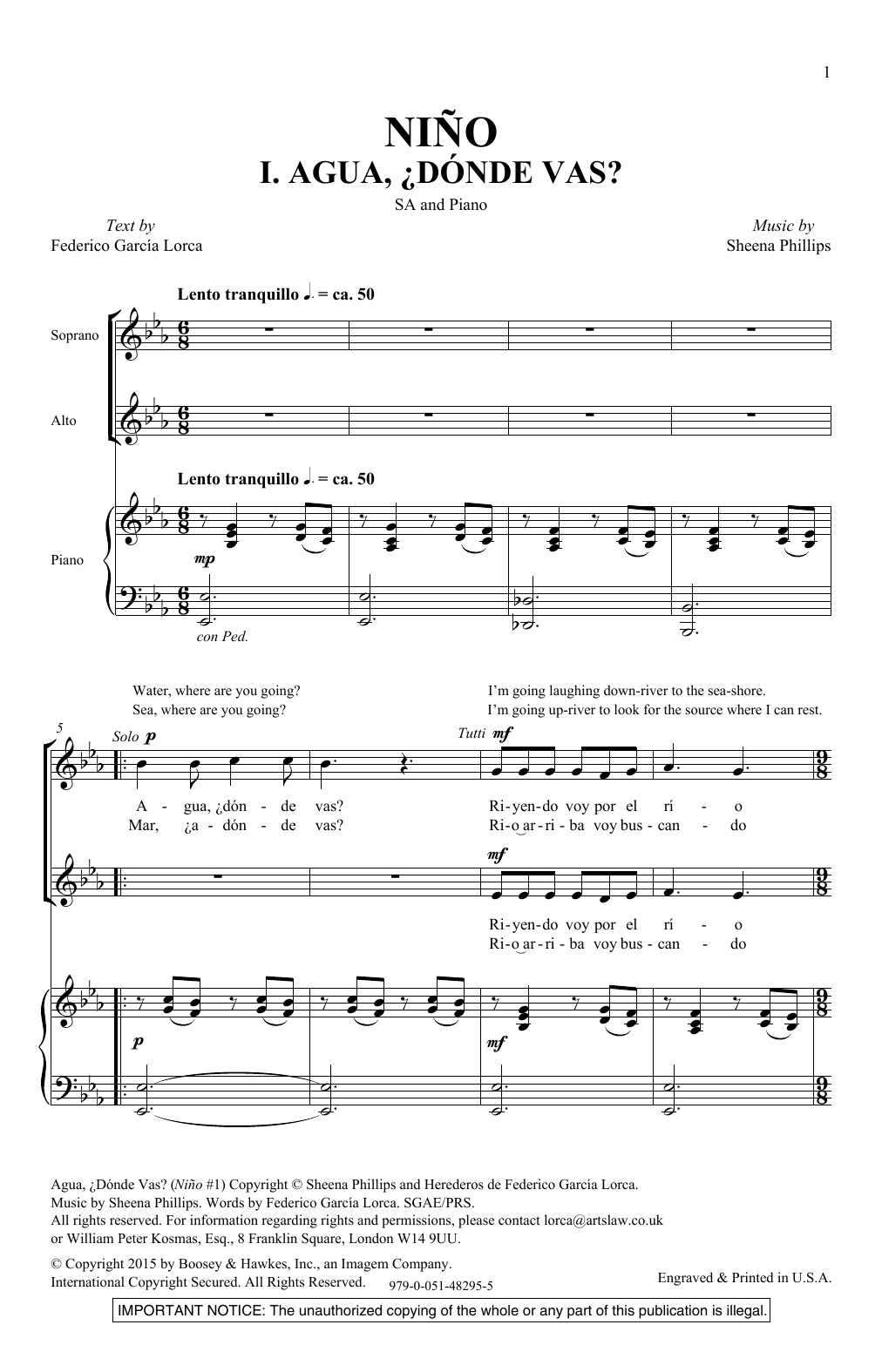 Download Sheena Phillips Nino (Boy) Sheet Music and learn how to play 2-Part Choir PDF digital score in minutes