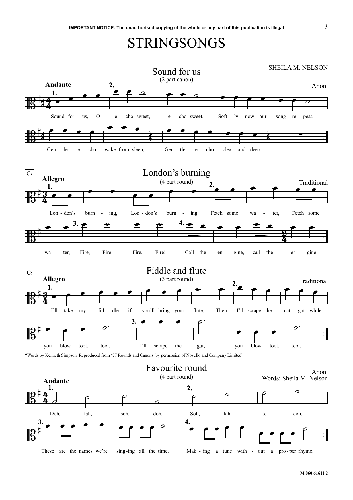 Download Sheila M. Nelson Stringsongs For Viola Sheet Music and learn how to play Instrumental Solo PDF digital score in minutes