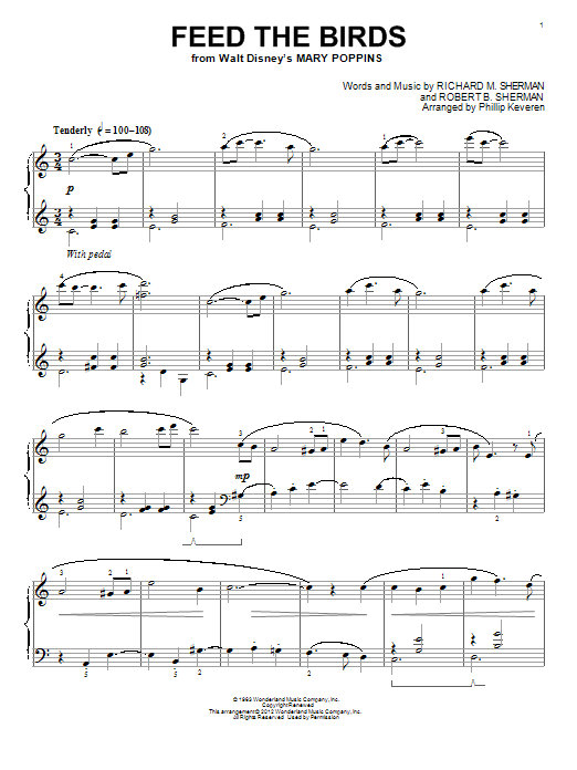 Download Phillip Keveren Feed The Birds Sheet Music and learn how to play Piano PDF digital score in minutes