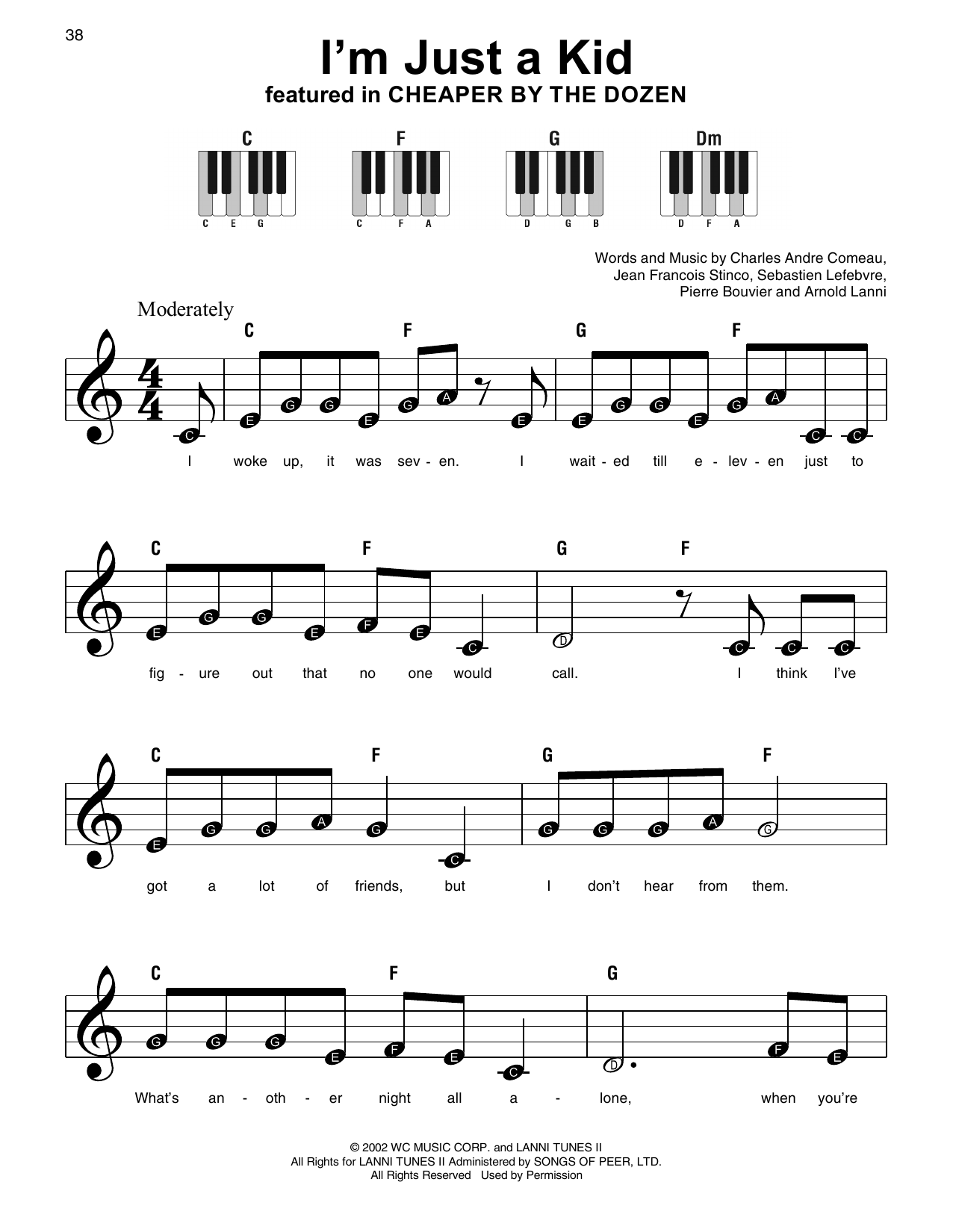 Download Simple Plan I'm Just A Kid Sheet Music and learn how to play Super Easy Piano PDF digital score in minutes