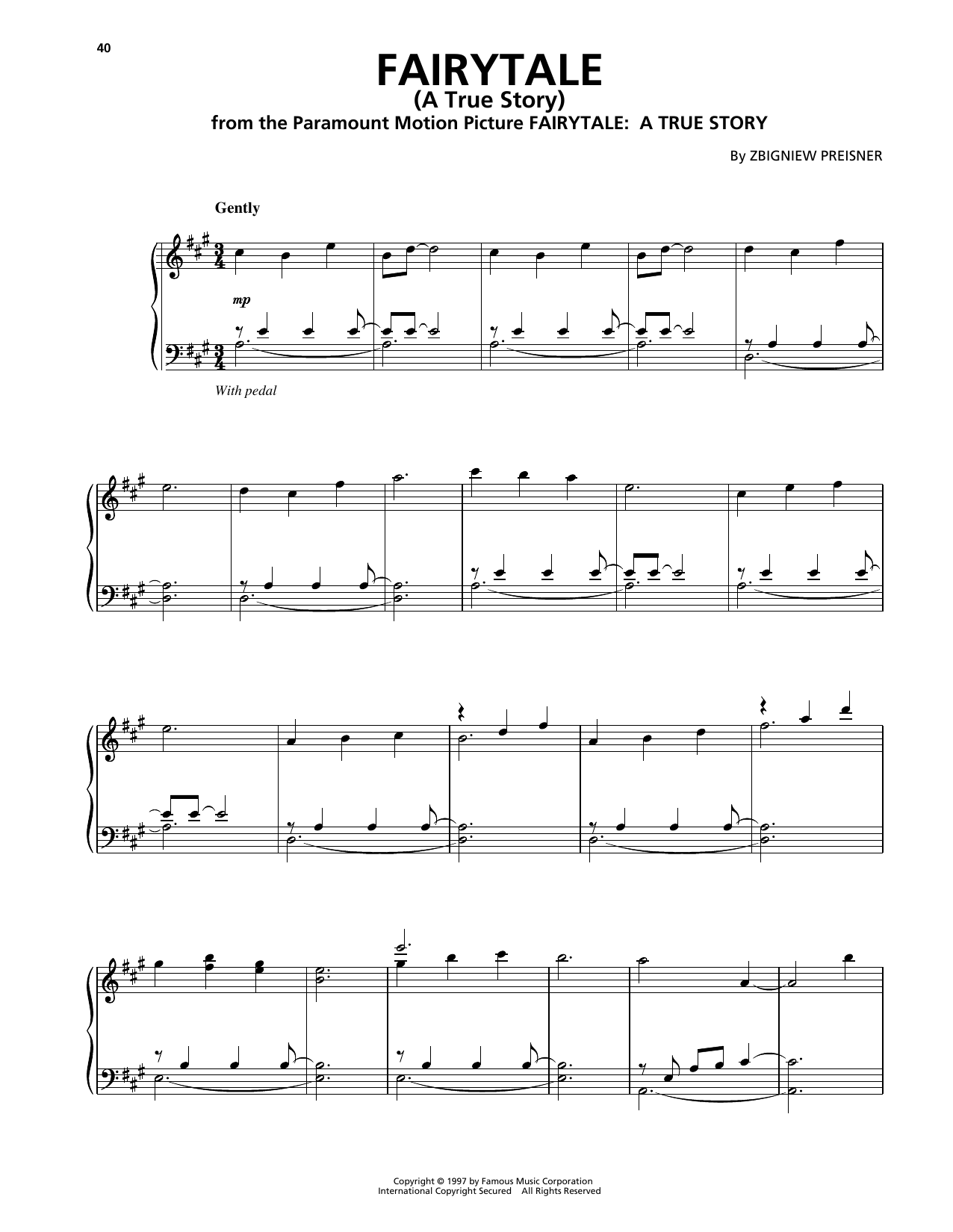 Download Sinfonia Varsovia Fairytale (A True Story) Sheet Music and learn how to play Piano Solo PDF digital score in minutes