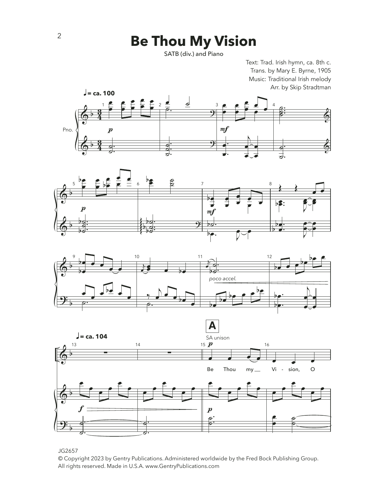 Download Skip Stradtman Be Thou My Vision Sheet Music and learn how to play SATB Choir PDF digital score in minutes
