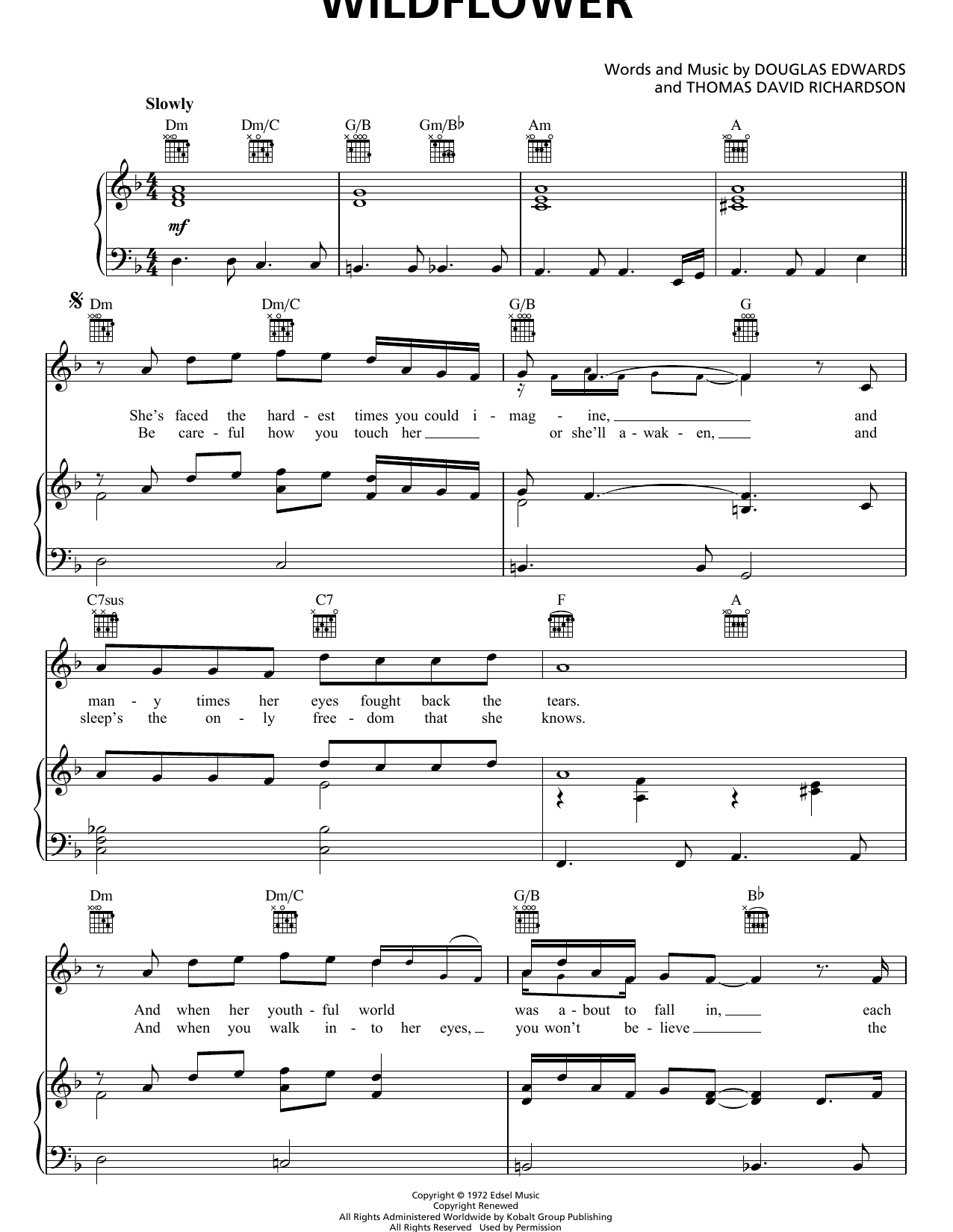 Download Skylark Wildflower Sheet Music and learn how to play Piano, Vocal & Guitar Chords (Right-Hand Melody) PDF digital score in minutes