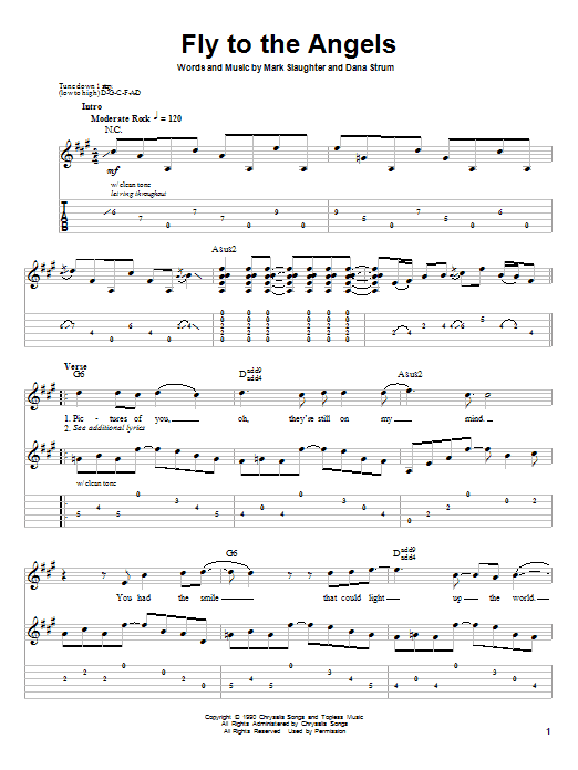 Download Slaughter Fly To The Angels Sheet Music and learn how to play Ukulele PDF digital score in minutes