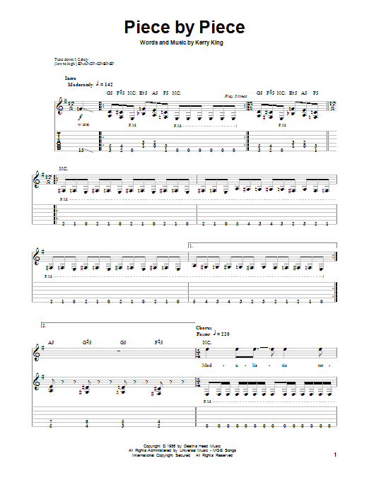 Download Slayer Piece By Piece Sheet Music and learn how to play Drums Transcription PDF digital score in minutes