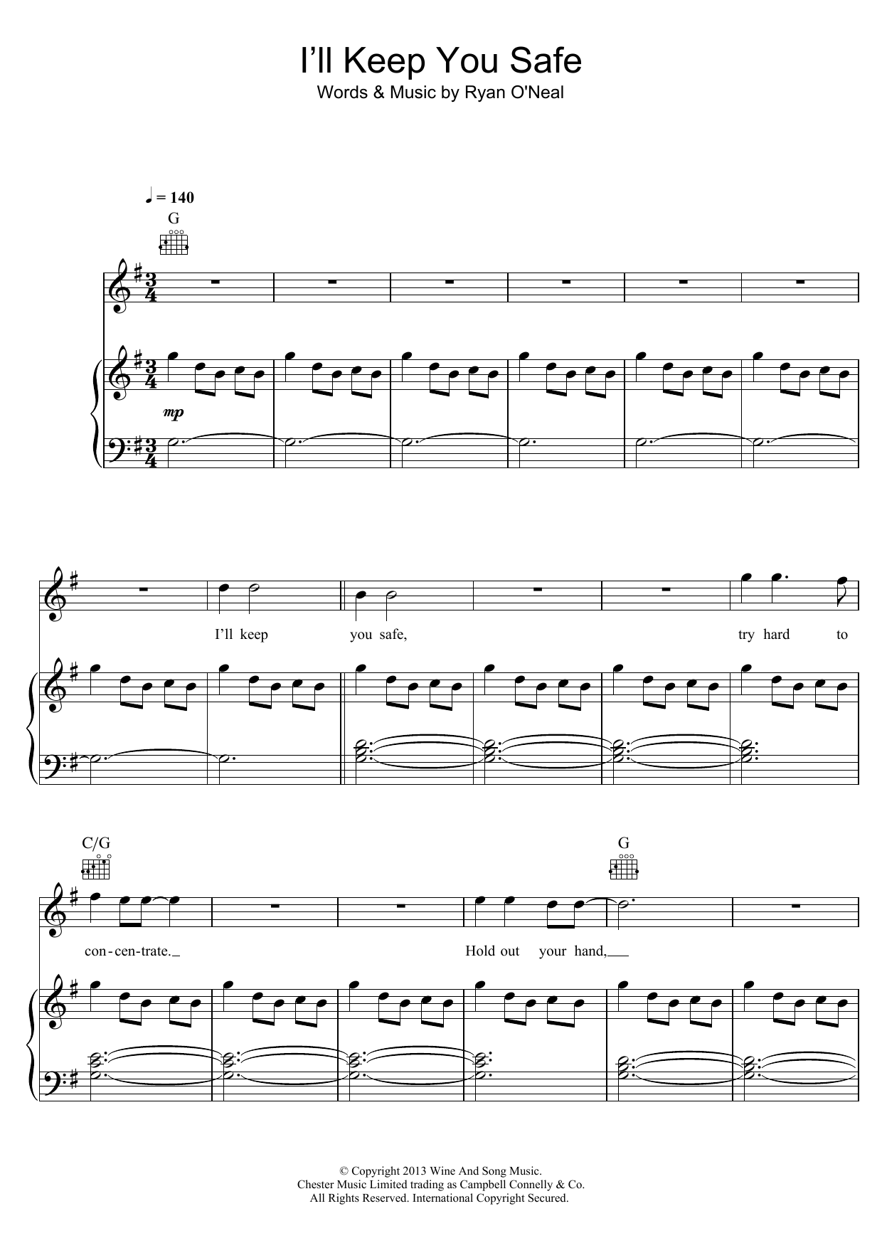 Download Sleeping At Last I'll Keep You Safe Sheet Music and learn how to play Piano, Vocal & Guitar PDF digital score in minutes