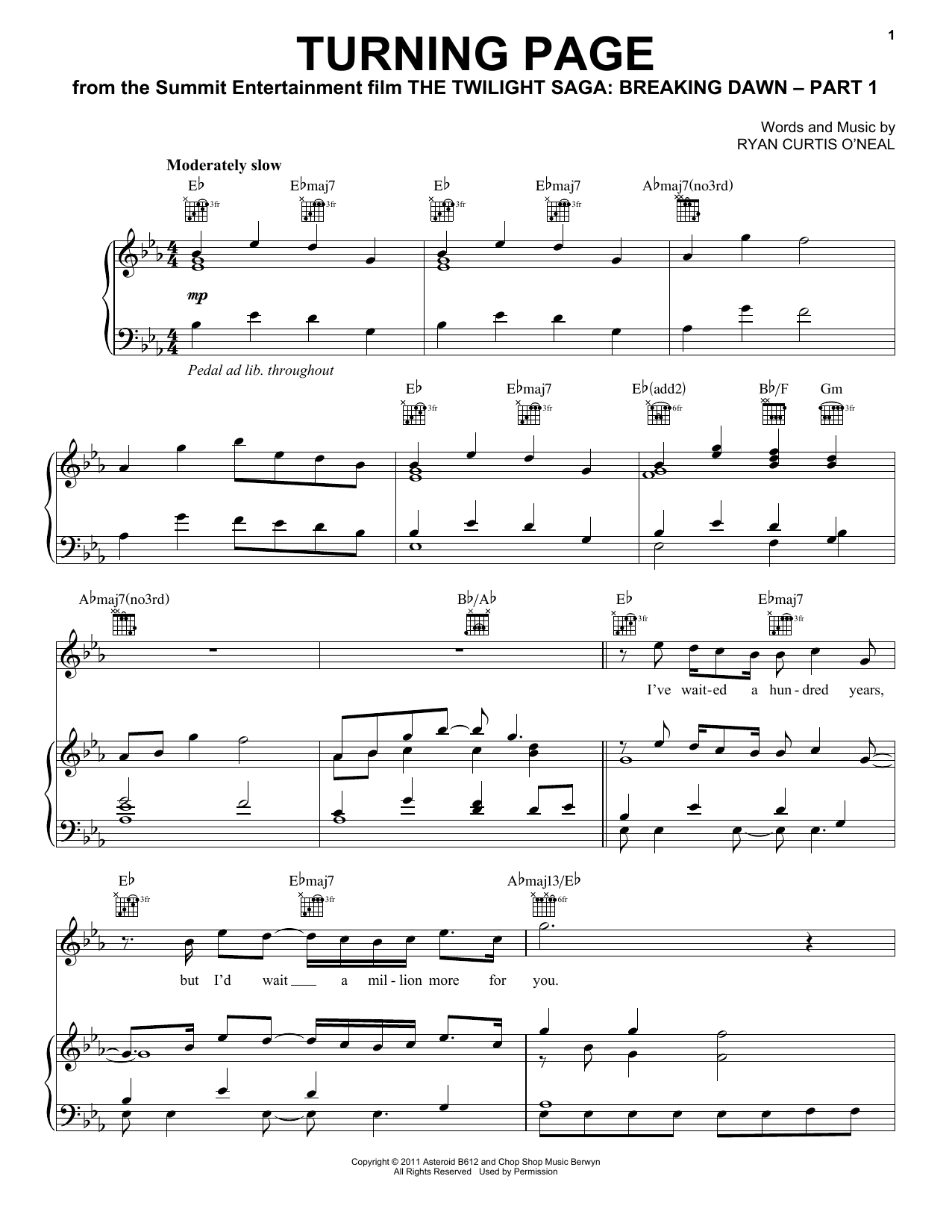 Download Sleeping At Last Turning Page Sheet Music and learn how to play Piano, Vocal & Guitar (Right-Hand Melody) PDF digital score in minutes