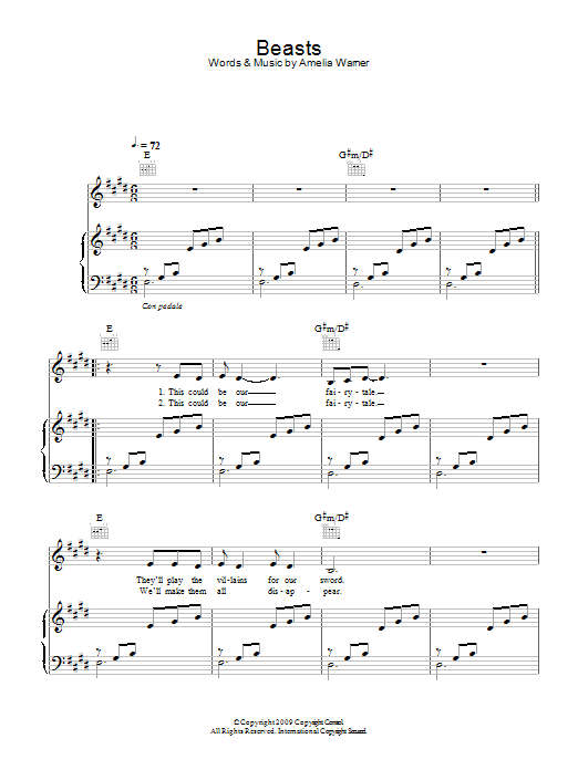 Download Slow Moving Millie Beasts Sheet Music and learn how to play Piano, Vocal & Guitar PDF digital score in minutes