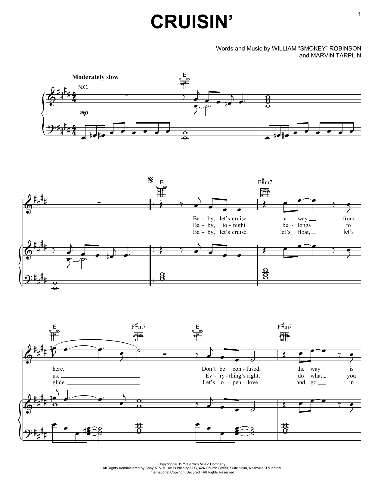 Download Smokey Robinson Cruisin' Sheet Music and learn how to play Alto Sax Solo PDF digital score in minutes