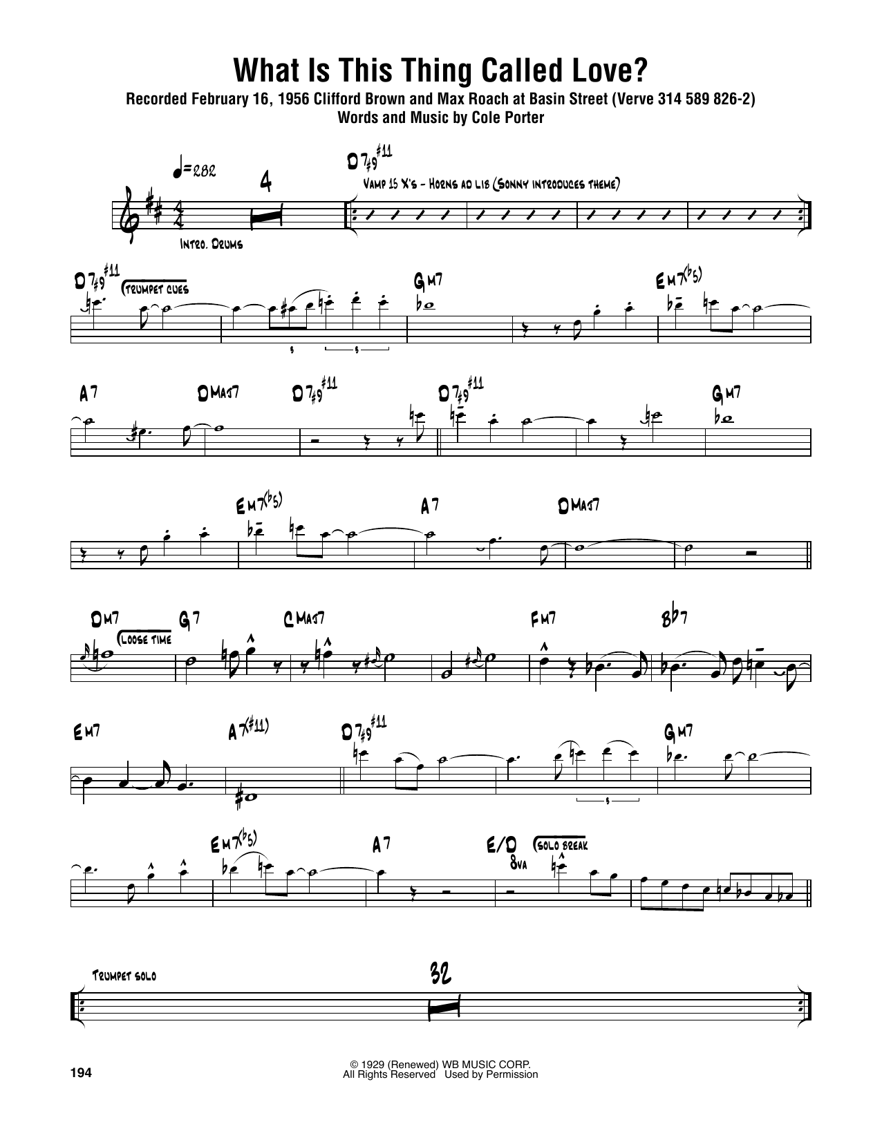 Download Sonny Rollins What Is This Thing Called Love? Sheet Music and learn how to play Tenor Sax Transcription PDF digital score in minutes