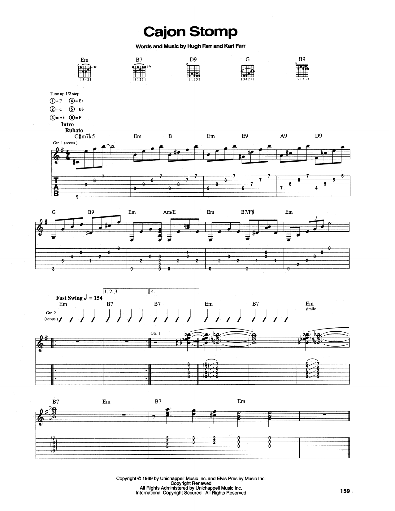 Download Sons Of The Pioneers Cajon Stomp Sheet Music and learn how to play Guitar Tab PDF digital score in minutes