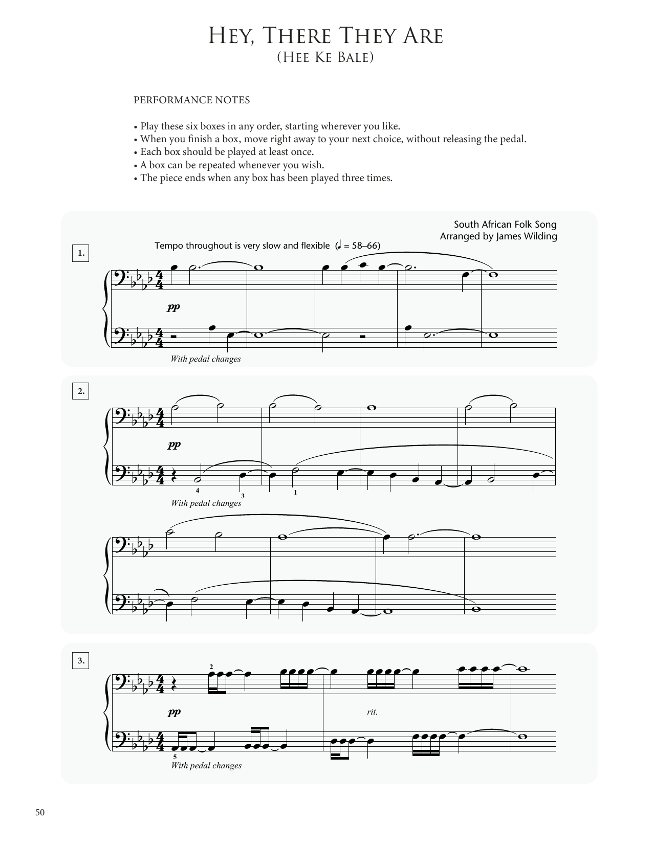 Download South African folk song Hey, There They Are (Hee Ke Bale) (arr. James Wilding) Sheet Music and learn how to play Educational Piano PDF digital score in minutes