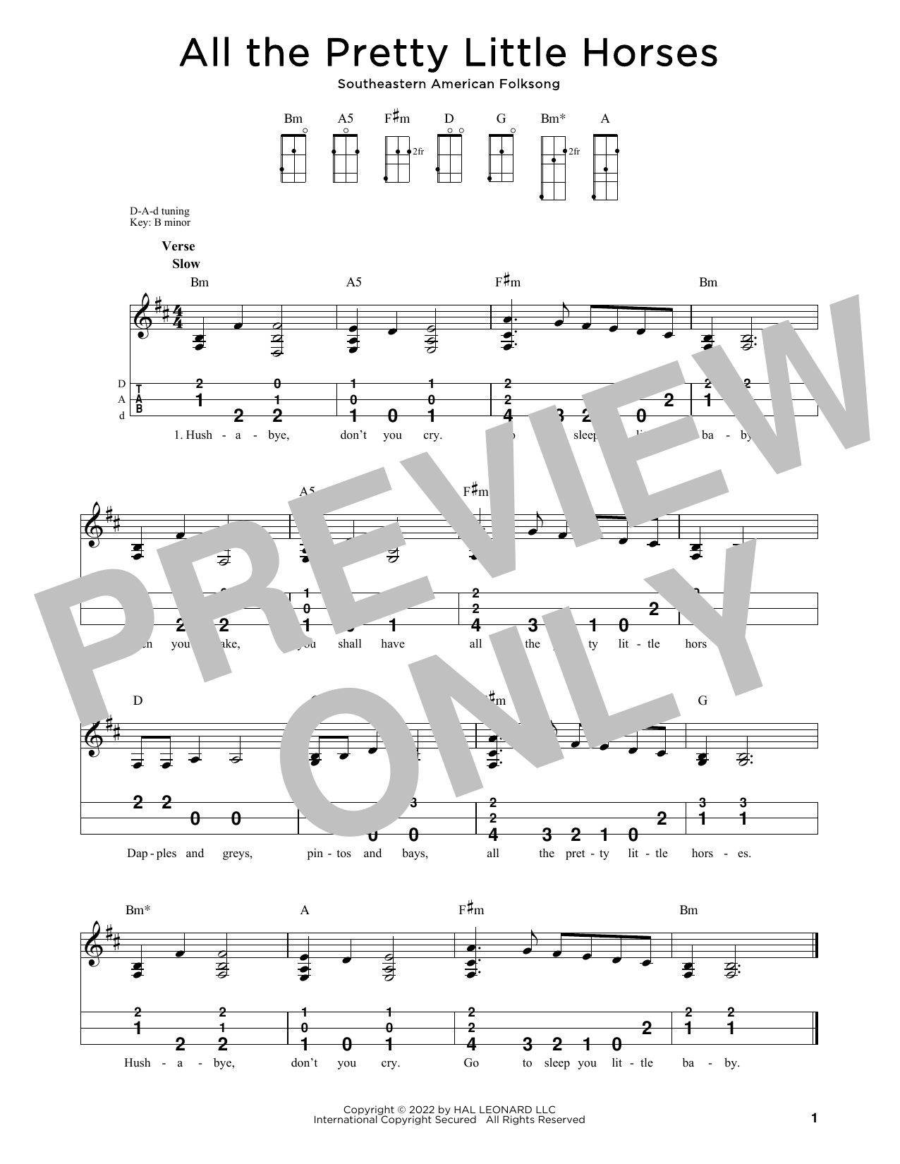 Download Southeastern American Folksong All The Pretty Little Horses (arr. Steven B. Eulberg) Sheet Music and learn how to play Dulcimer PDF digital score in minutes