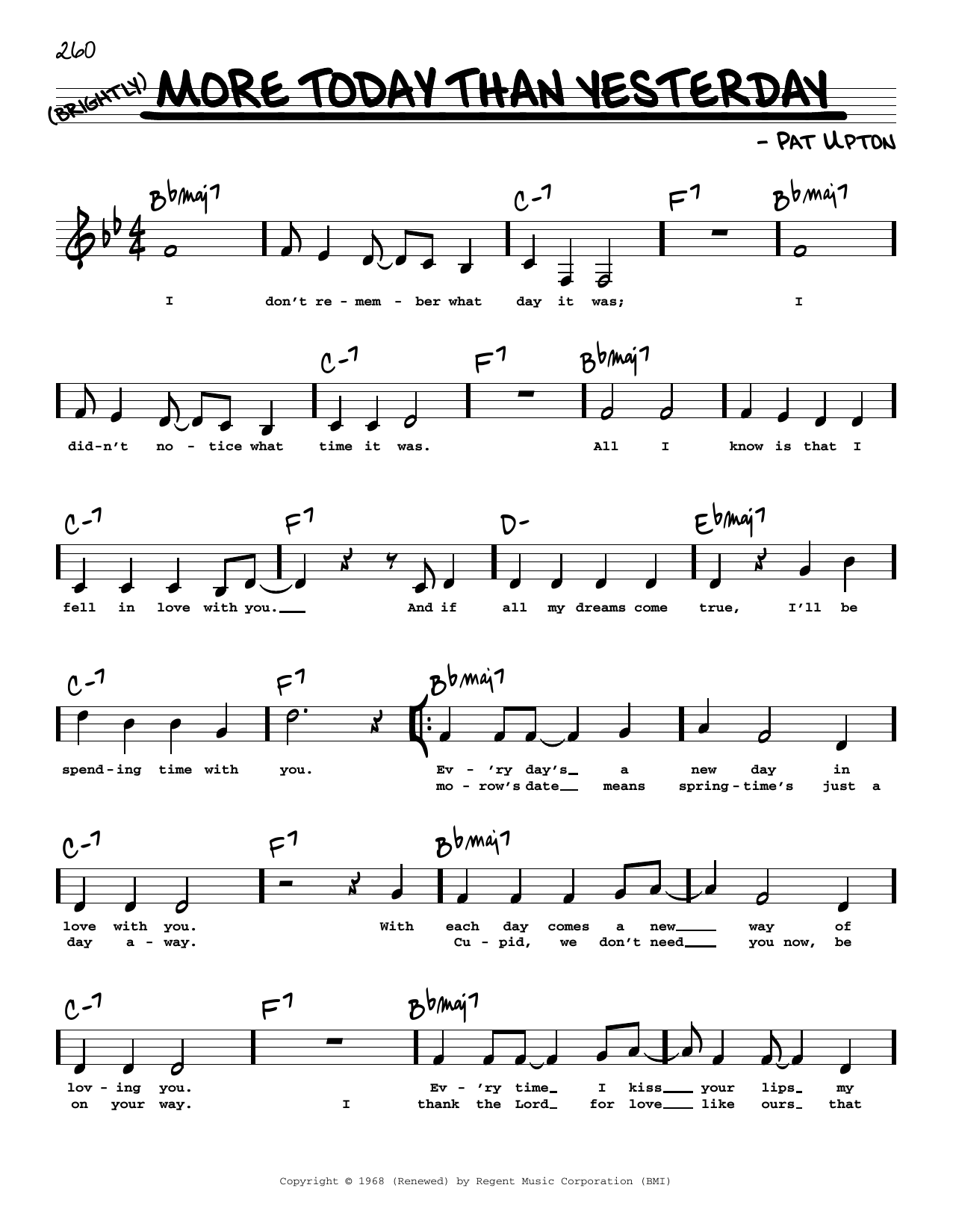 Download Spiral Starecase More Today Than Yesterday (Low Voice) Sheet Music and learn how to play Real Book – Melody, Lyrics & Chords PDF digital score in minutes