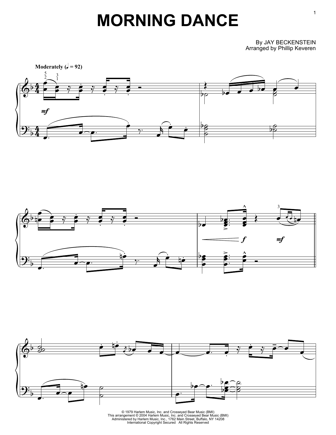 Download Spyro Gyra Morning Dance (arr. Phillip Keveren) Sheet Music and learn how to play Piano Solo PDF digital score in minutes