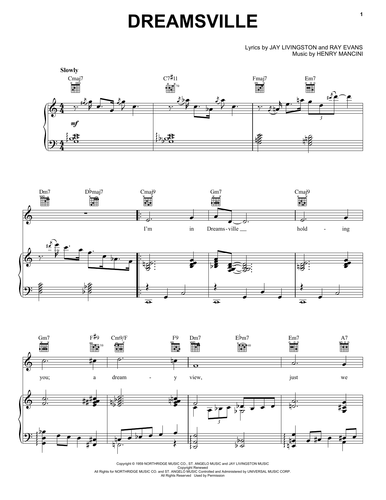 Download Stacey Kent Dreamsville Sheet Music and learn how to play Piano, Vocal & Guitar (Right-Hand Melody) PDF digital score in minutes