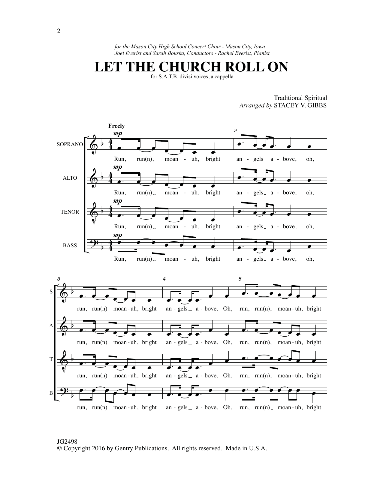 Download Stacy V. Gibbs Let the Church Roll On Sheet Music and learn how to play SATB Choir PDF digital score in minutes