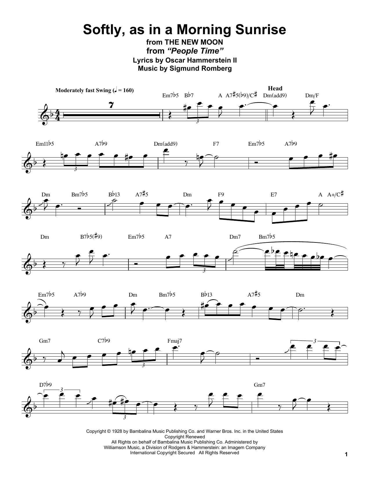 Download Stan Getz Softly As In A Morning Sunrise Sheet Music and learn how to play Tenor Sax Transcription PDF digital score in minutes