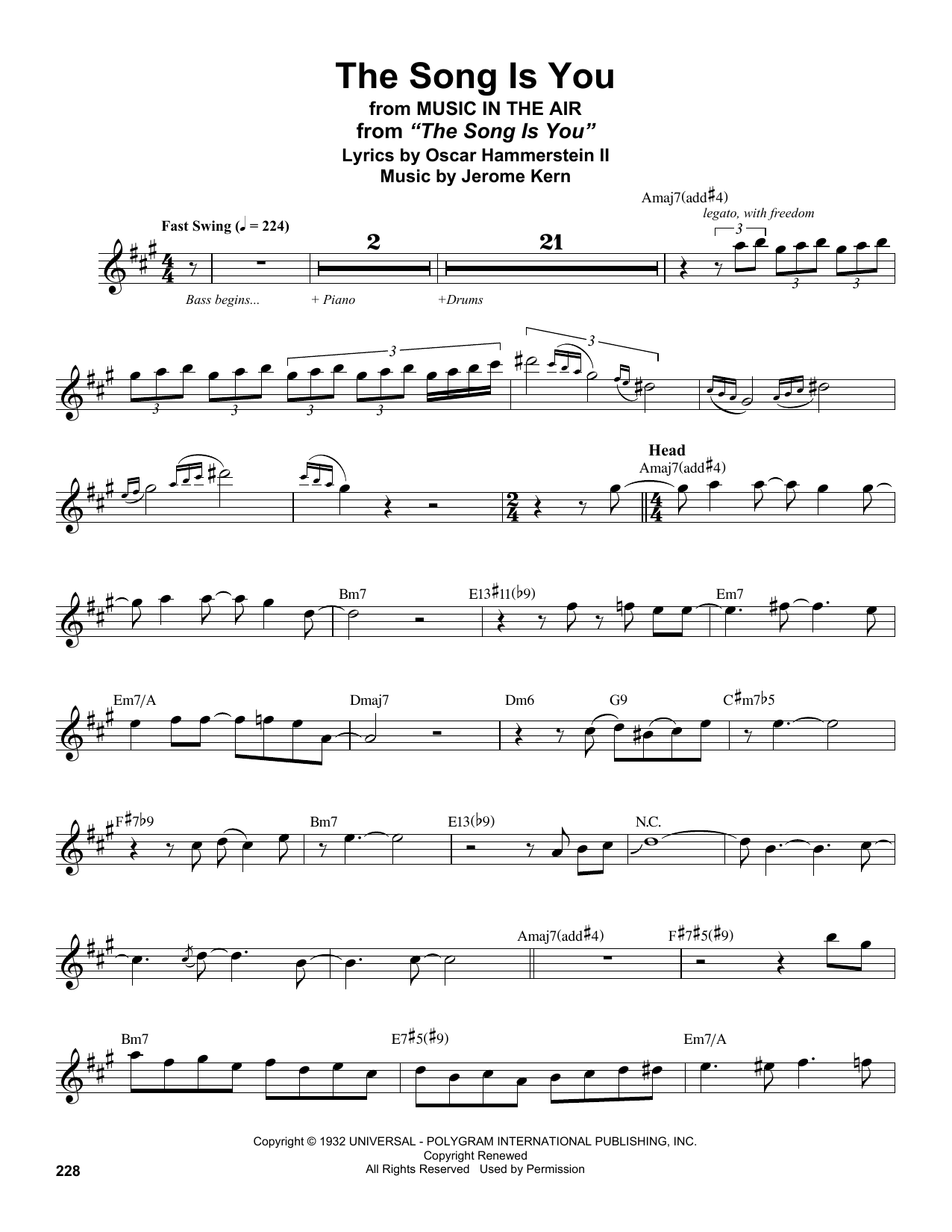 Download Stan Getz The Song Is You Sheet Music and learn how to play Tenor Sax Transcription PDF digital score in minutes