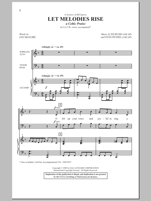 Download Stan Pethel Let Melodies Rise (A Celtic Praise) Sheet Music and learn how to play SATB Choir PDF digital score in minutes
