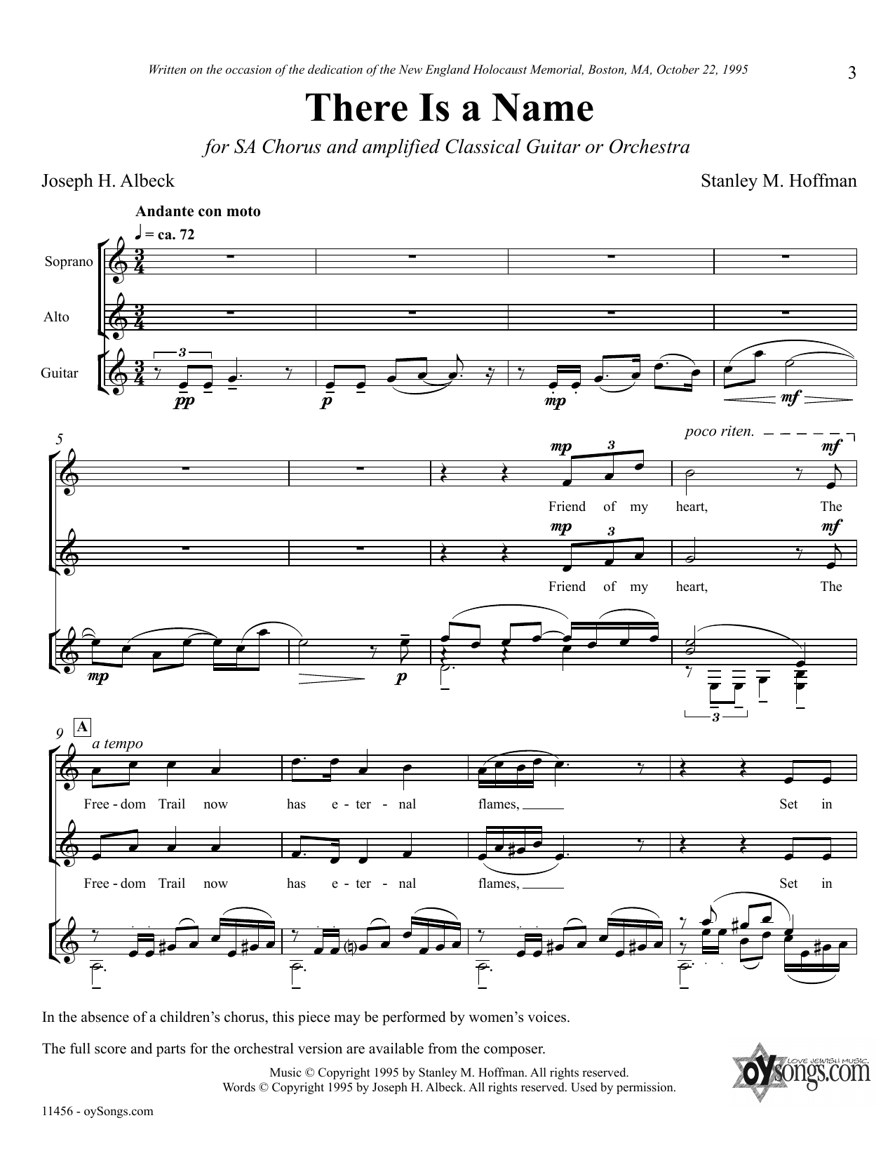 Download Stanley F. Hoffman There Is A Name Sheet Music and learn how to play Choir PDF digital score in minutes