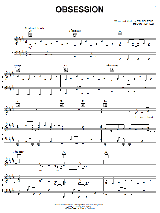 Download Starfield Obsession Sheet Music and learn how to play Piano, Vocal & Guitar (Right-Hand Melody) PDF digital score in minutes