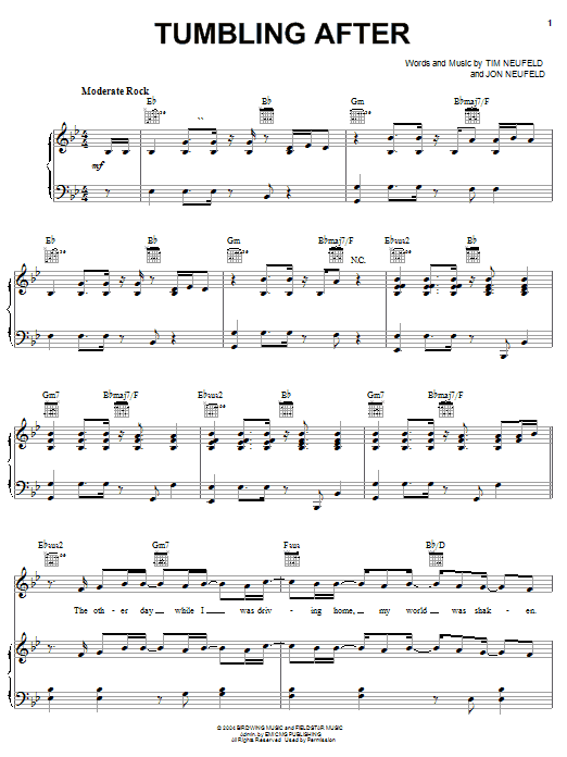 Download Starfield Tumbling After Sheet Music and learn how to play Piano, Vocal & Guitar (Right-Hand Melody) PDF digital score in minutes
