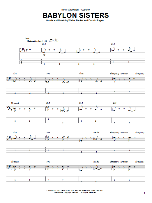 Download Steely Dan Babylon Sisters Sheet Music and learn how to play Drums Transcription PDF digital score in minutes