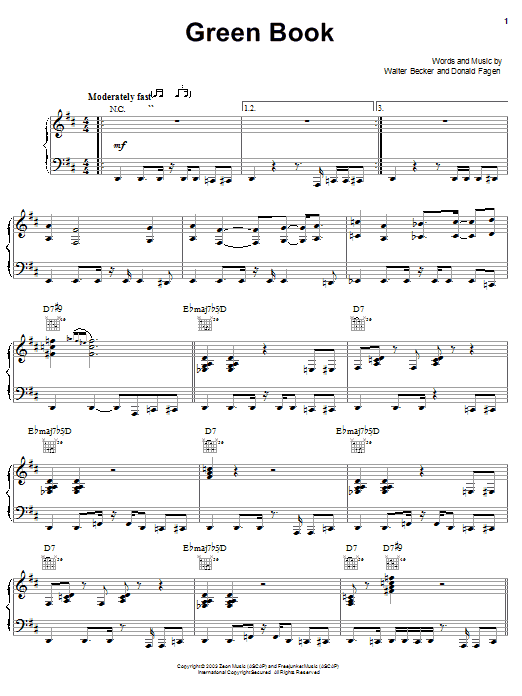Download Steely Dan Green Book Sheet Music and learn how to play Piano, Vocal & Guitar (Right-Hand Melody) PDF digital score in minutes