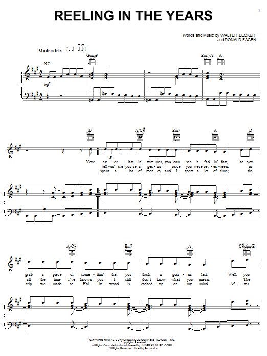 Download Steely Dan Reeling In The Years Sheet Music and learn how to play Drums Transcription PDF digital score in minutes