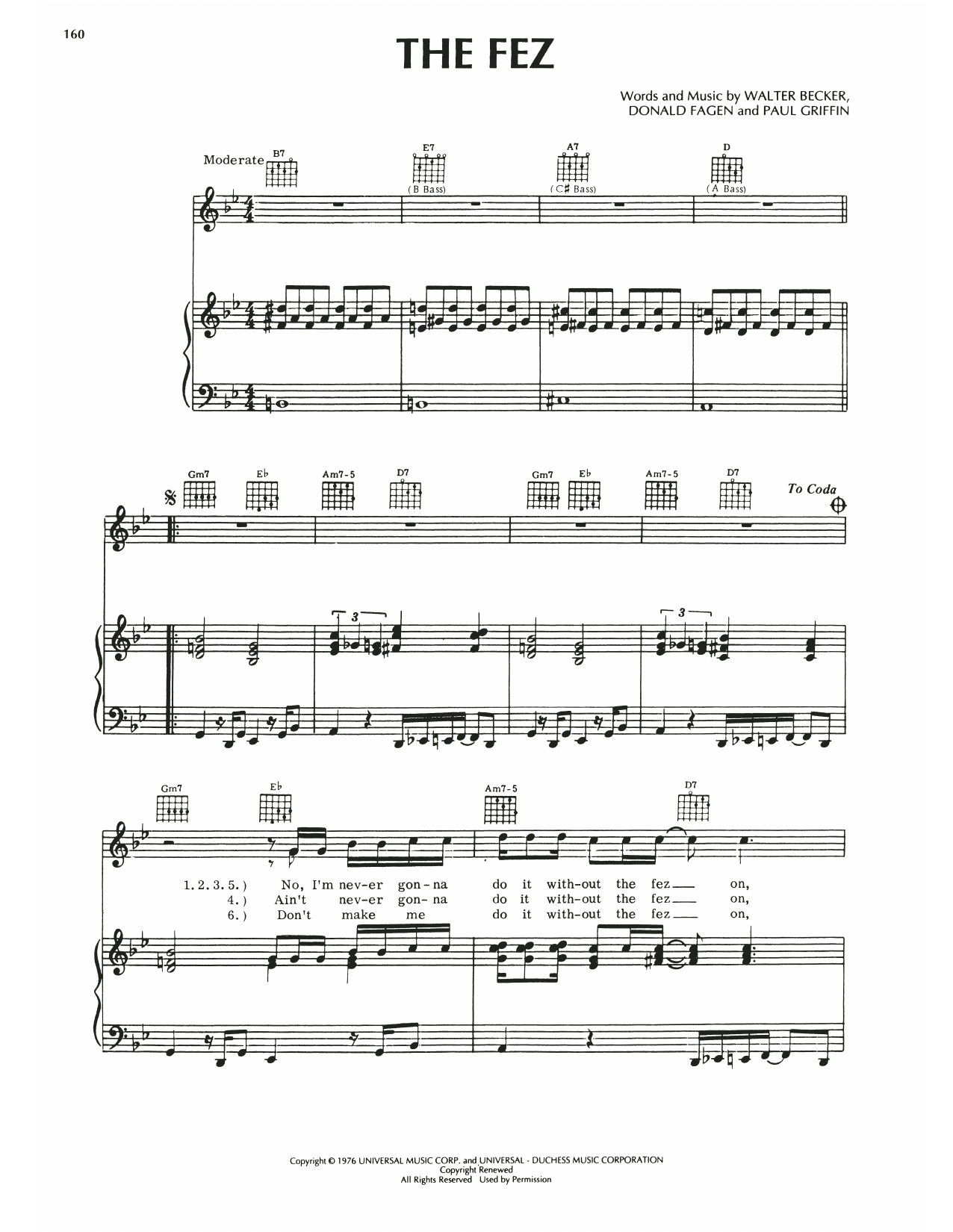Download Steely Dan The Fez Sheet Music and learn how to play Ukulele PDF digital score in minutes