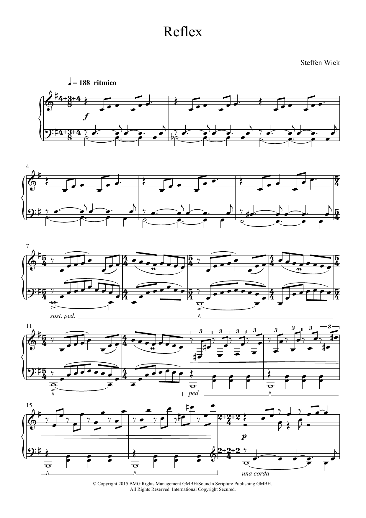 Download Steffen Wick Reflex Sheet Music and learn how to play Marimba PDF digital score in minutes