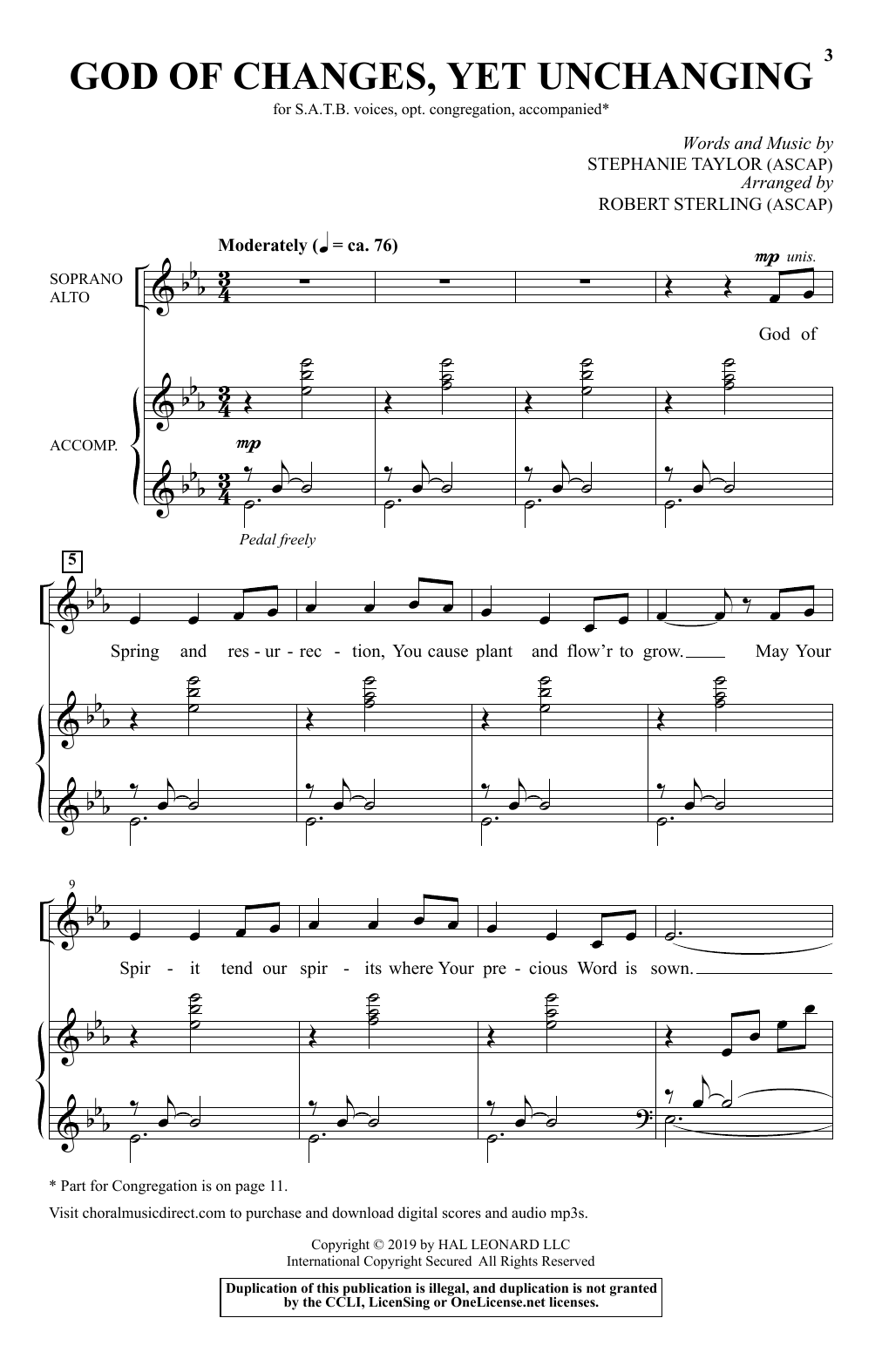 Download Stephanie S. Taylor God Of Changes, Yet Unchanging (arr. Robert Sterling) Sheet Music and learn how to play SATB Choir PDF digital score in minutes