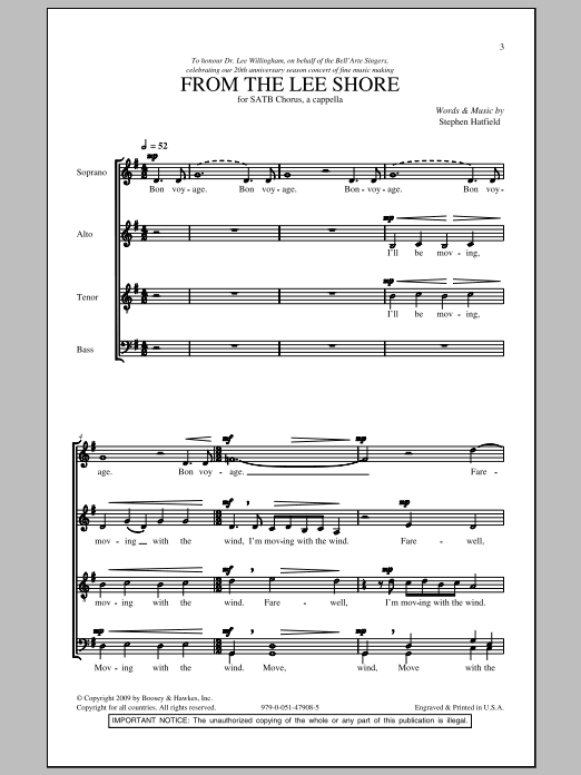 Download Stephen Hatfield From The Lee Shore Sheet Music and learn how to play SATB PDF digital score in minutes