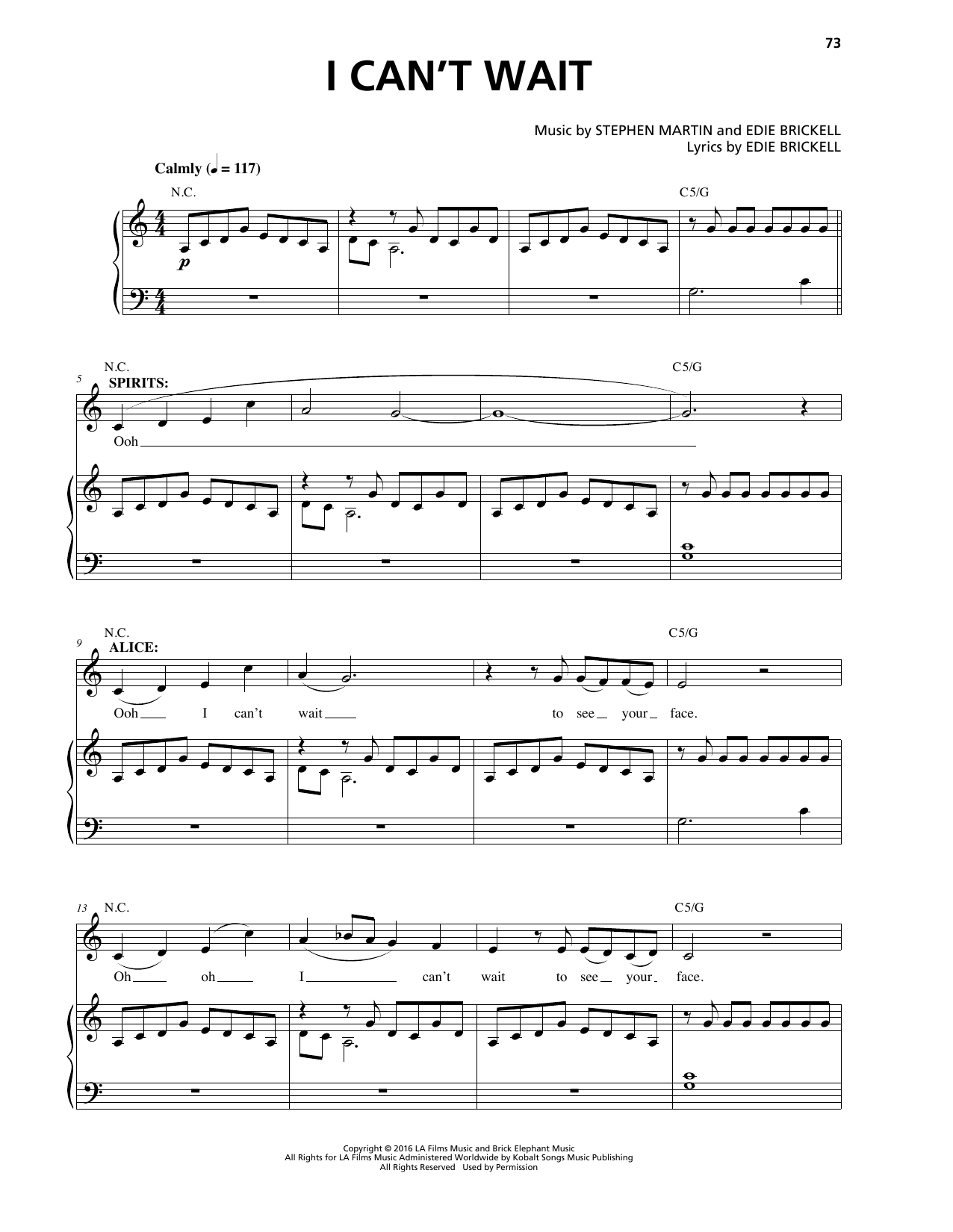 Download Stephen Martin & Edie Brickell I Can't Wait Sheet Music and learn how to play Piano & Vocal PDF digital score in minutes