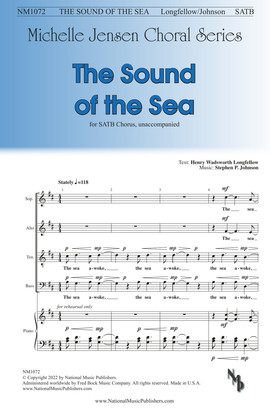 Download Stephen P. Johnson The Sound of the Sea Sheet Music and learn how to play SATB Choir PDF digital score in minutes