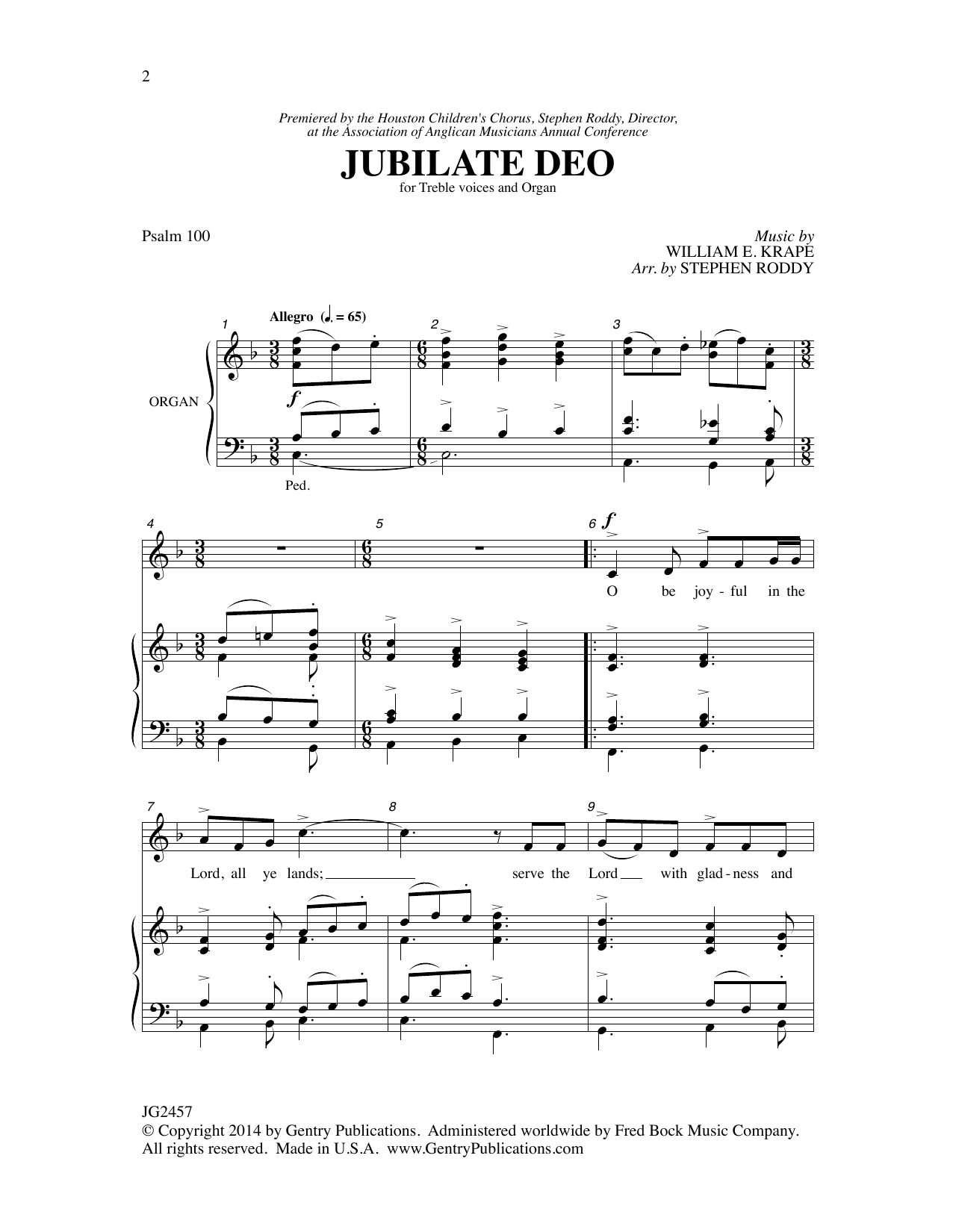 Download Stephen Roddy Jubilate Deo Sheet Music and learn how to play 2-Part Choir PDF digital score in minutes