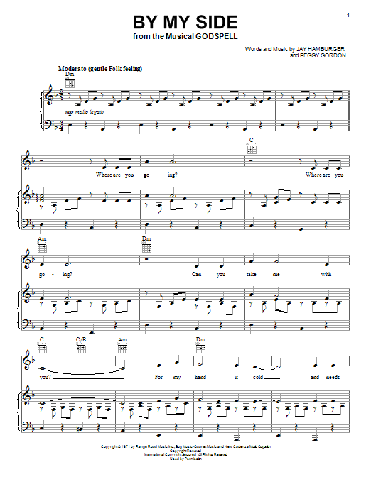 Download Stephen Schwartz By My Side Sheet Music and learn how to play Piano, Vocal & Guitar (Right-Hand Melody) PDF digital score in minutes