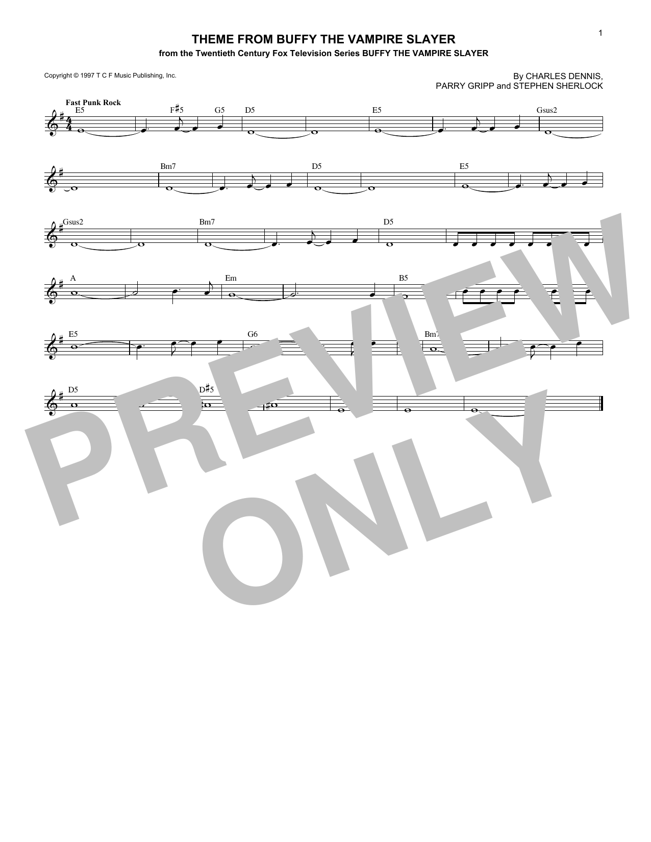 Download Nerf Herder Theme from Buffy The Vampire Slayer Sheet Music and learn how to play Melody Line, Lyrics & Chords PDF digital score in minutes