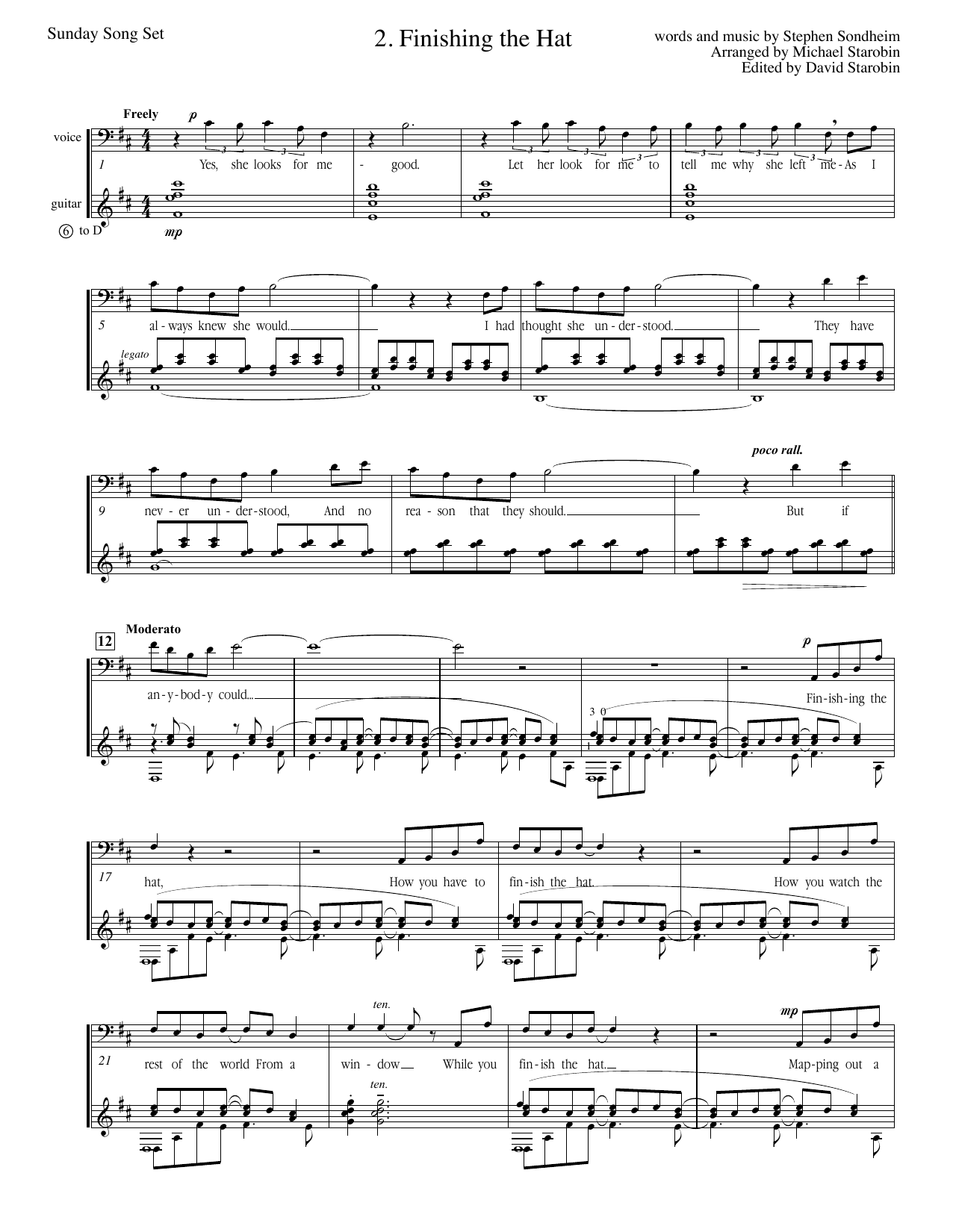 Download Stephen Sondheim Finishing The Hat (from Sunday In The Park With George) Sheet Music and learn how to play Solo Guitar PDF digital score in minutes