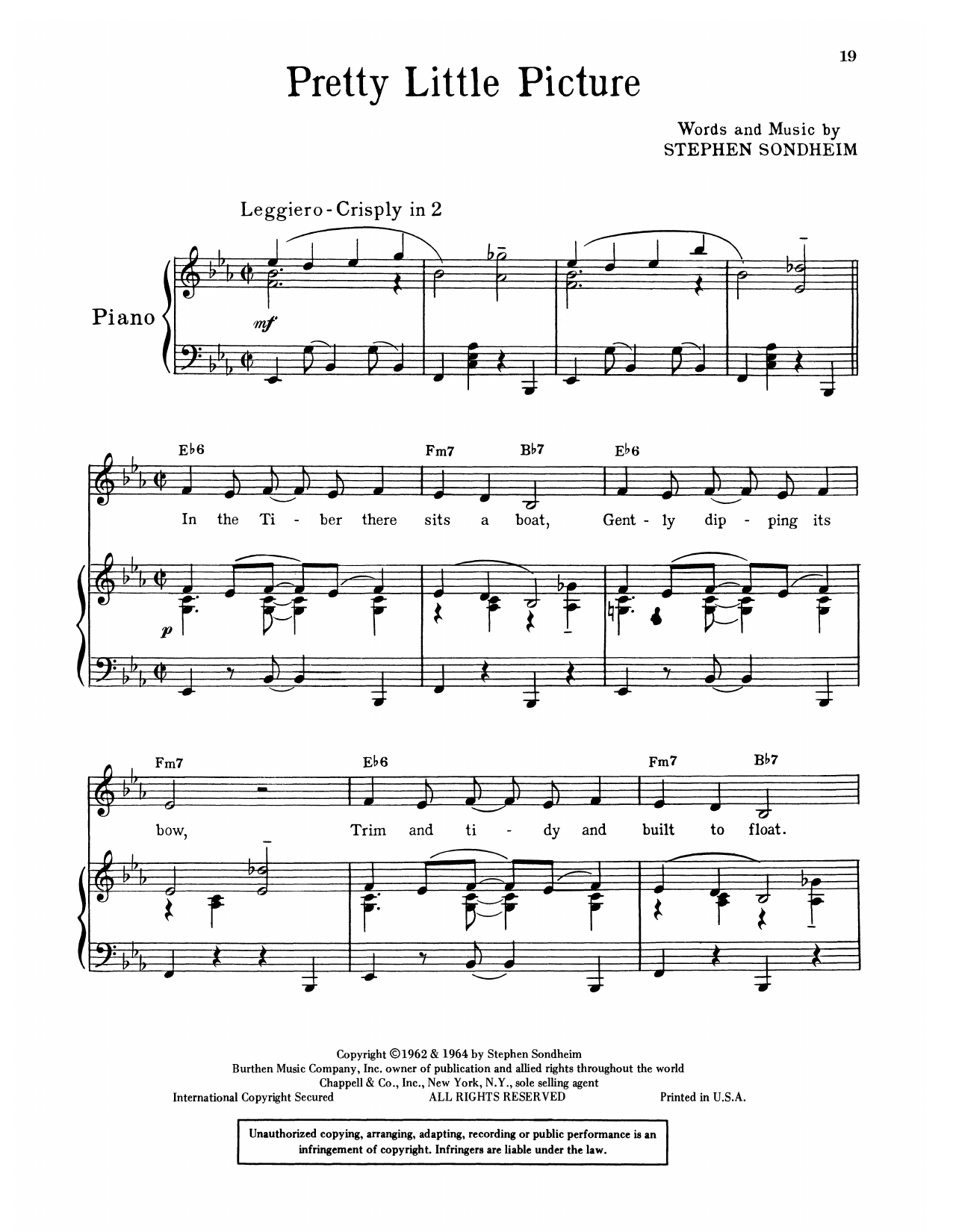 Download Stephen Sondheim Pretty Little Picture (from A Funny Thing Happened On The Way To The Forum) Sheet Music and learn how to play Piano & Vocal PDF digital score in minutes