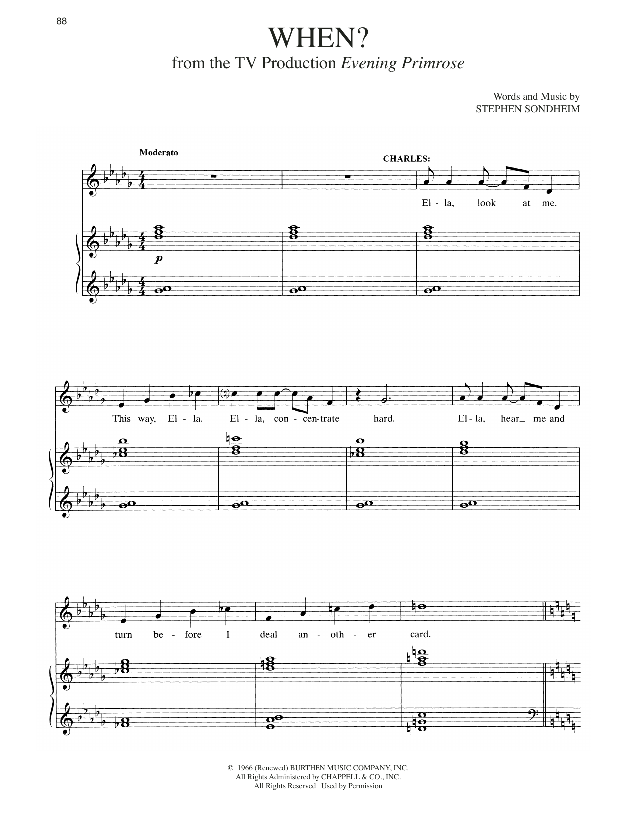 Download Stephen Sondheim When? Sheet Music and learn how to play Piano & Vocal PDF digital score in minutes