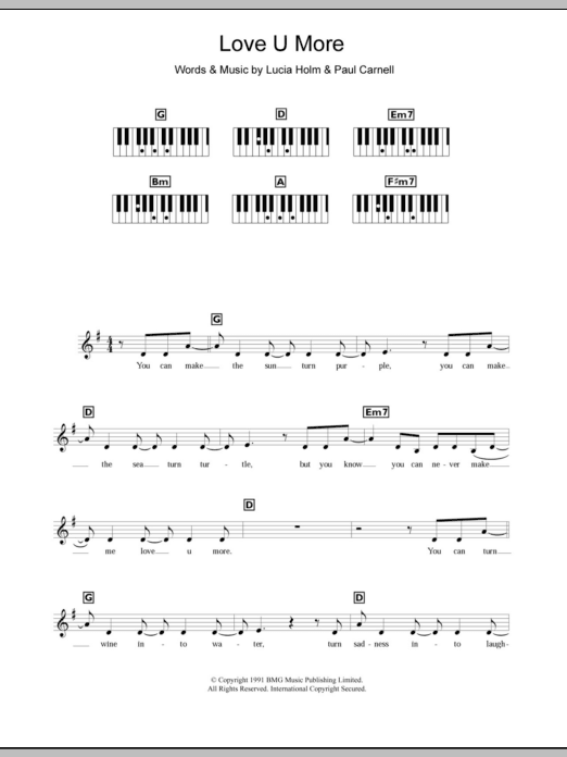 Download Steps Love U More Sheet Music and learn how to play Keyboard PDF digital score in minutes