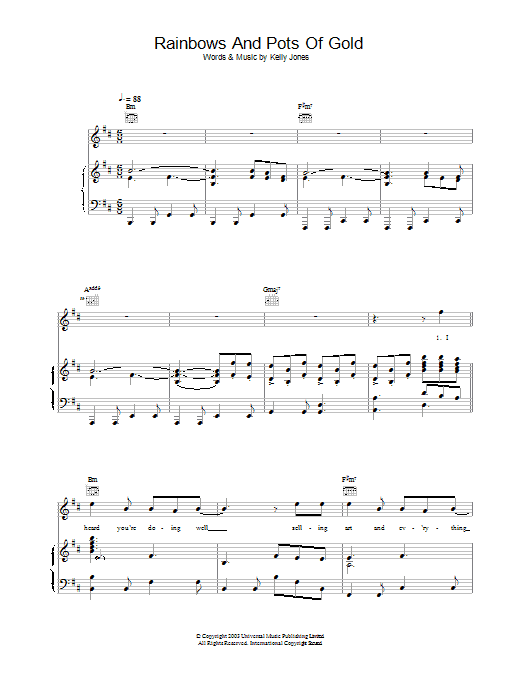 Download Stereophonics Rainbows And Pots Of Gold Sheet Music and learn how to play Guitar Tab PDF digital score in minutes