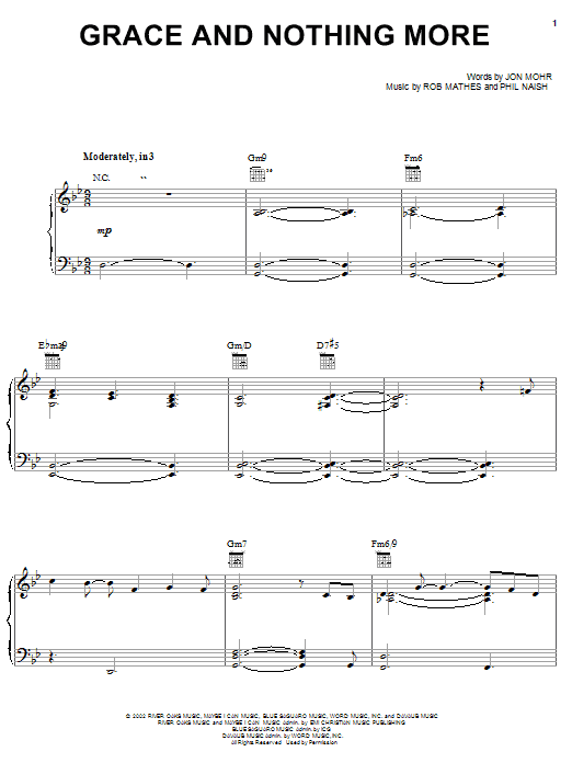 Download Steve Green Grace And Nothing More Sheet Music and learn how to play Piano, Vocal & Guitar (Right-Hand Melody) PDF digital score in minutes