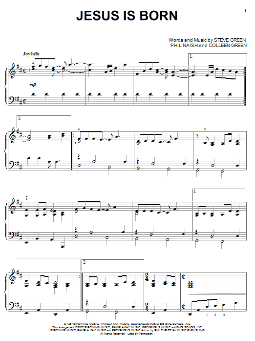 Download Steve Green Jesus Is Born Sheet Music and learn how to play Easy Guitar PDF digital score in minutes